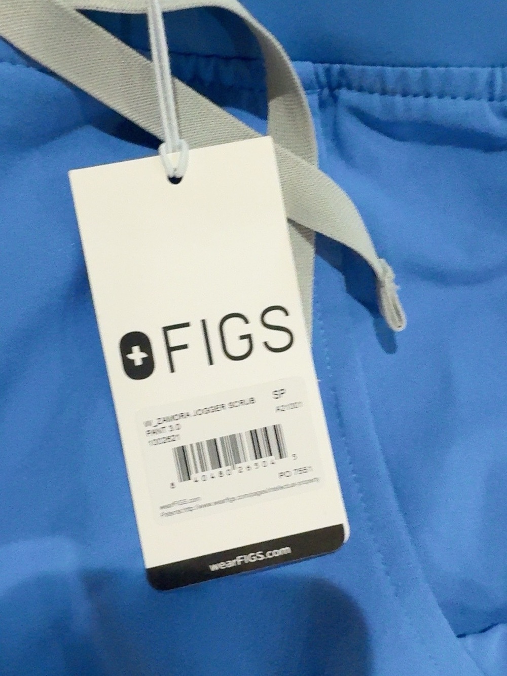 Figs Sky Blue Jogger Pants with Drawstring